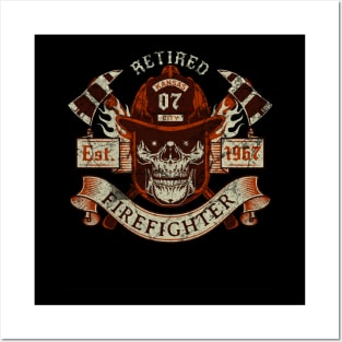 Retired Firefighter Posters and Art